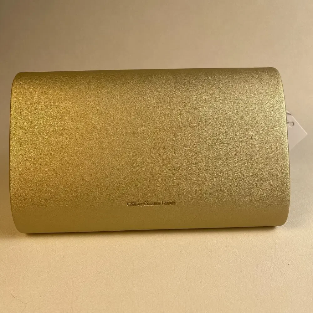 CXL Christian Lacroix Madison Smooth Clutch Gold Detachable Chain